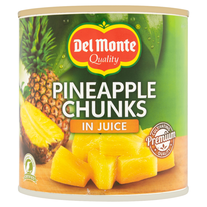 Pineapple, Frozen, Chunks, Sweetened