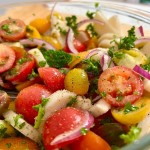 Simple heart of palm & tomato salad