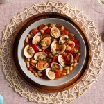 Clam, chorizo & white bean stew
