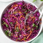 Tangy carrot, cabbage & onion salad