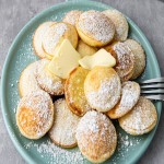 Dutch poffertjes (mini pancakes)