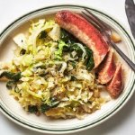 Crispy Sausages and Greens